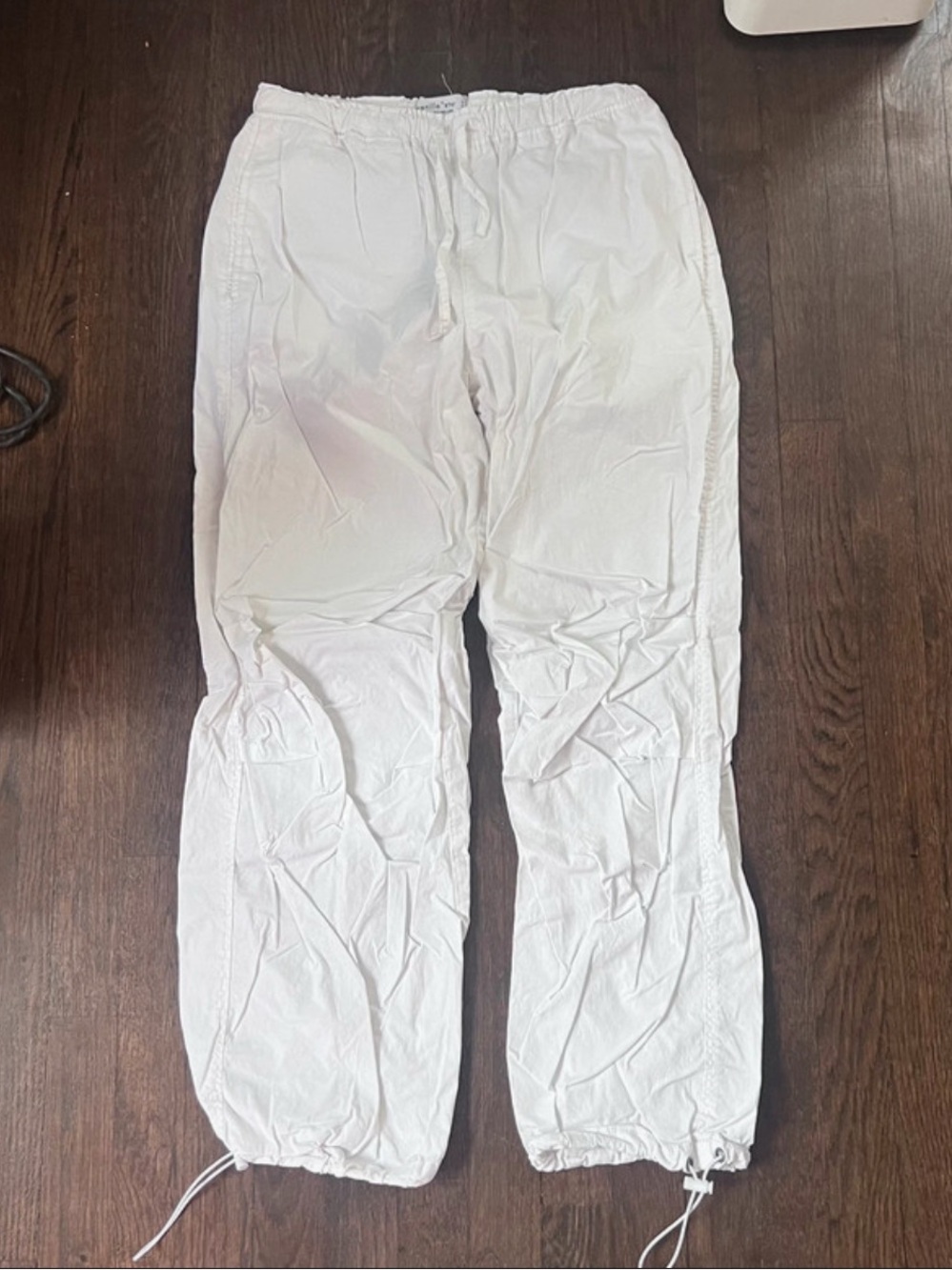Women’s White Drawstring Casual Pants